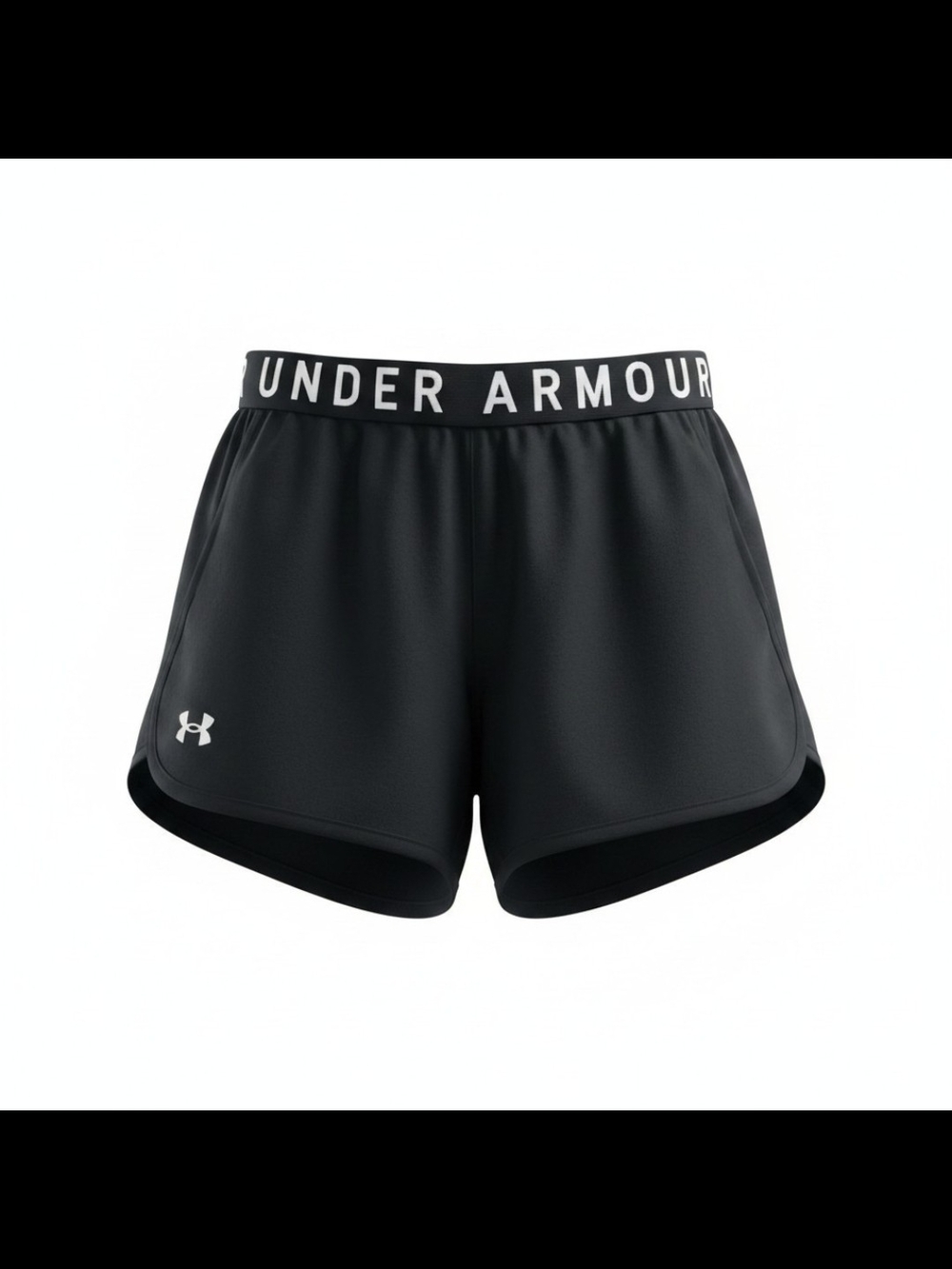 Under Armour Black Women's Athletic Training Shorts with Logo Waistband